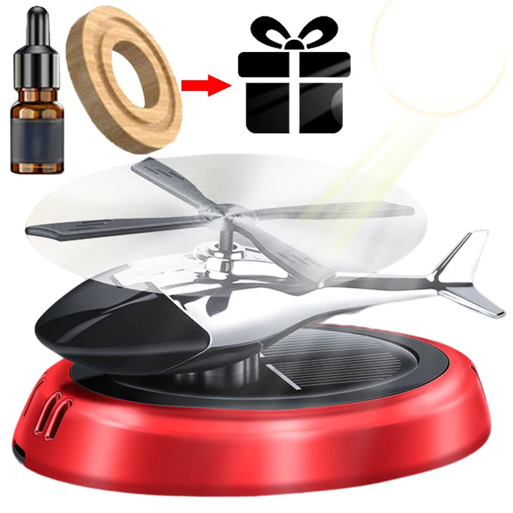 Odorizant Auto Cu Alimentare Solara, Baza Anti-derapanta, Ulei Esential, model Elicopter