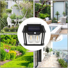 Încarcă imaginea în vizualizatorul Galerie, NOU - Lampa Solara De Perete Cu 2 Becuri LED, Cu Senzor de Miscare si Lumina, 3 Moduri de Iluminare, Rezistenta la Apa

