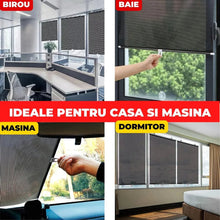 Încarcă imaginea în vizualizatorul Galerie, NOU - Parasolar Auto Tip Perdea, Universal, Pentru Casa Si Masina, Retractabil, Cu Fixare Prin Ventuze, 58x125 cm
