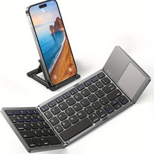 Încarcă imaginea în vizualizatorul Galerie, Tastatura pliabila universal, wireless, negru-gri, US layout
