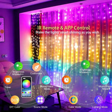 Încarcă imaginea în vizualizatorul Galerie, NOU - Ghirlanda Luminoasa Cu 100 LED-uri RGB, Control Prin Telecomanda si Aplicatie Smart, 10 m Lungime
