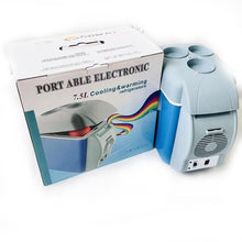 Încarcă imaginea în vizualizatorul Galerie, Frigider auto portabil, 12V, 7.5 l, Functie de racire si incalzire, Albastru/Alb
