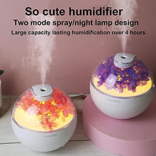 Încarcă imaginea în vizualizatorul Galerie, NOU - Difuzor De Aromaterapie cu Flori Artificiale, Iluminare Alb Cald, Alb/Mov + 12 Uleiuri Esentiale CADOU
