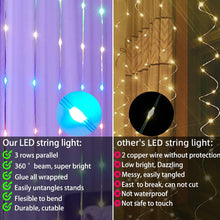 Încarcă imaginea în vizualizatorul Galerie, NOU - Ghirlanda Luminoasa Cu 100 LED-uri RGB, Control Prin Telecomanda si Aplicatie Smart, 10 m Lungime
