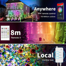 Încarcă imaginea în vizualizatorul Galerie, NOU - Ghirlanda Luminoasa Cu 100 LED-uri RGB, Control Prin Telecomanda si Aplicatie Smart, 10 m Lungime
