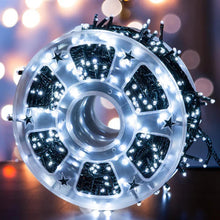 Încarcă imaginea în vizualizatorul Galerie, NOU - Instalatie De Craciun, Tip Rola, Cu 1000 LED-uri Mari, Interior sau Exterior, Rezistenta La Vreme Rea, 100 m, Alb Rece
