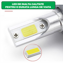 Încarcă imaginea în vizualizatorul Galerie, NOU - Set 2 Becuri LED Auto, Luminozitate Mare, 36W, 3800LM, 6000k, H1/H4/H7
