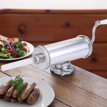Încarcă imaginea în vizualizatorul Galerie, NOU - Aparat De Umplut Carnati, Orizontal, 3 Palnii Dimensiuni Diferite, Aluminiu Rezistent, 1.5 Kg Capacitate
