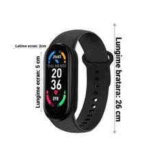 Încarcă imaginea în vizualizatorul Galerie, NOU - PACHET PROMO: 1+1 CADOU Bratara Fitness Smart M5 PROFarma®, Masurare Ritm Cardiac, Puls, Sport, Calorii, Pedometru, Notificari, Bluetooth, Negru Mat
