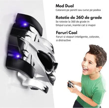 Încarcă imaginea în vizualizatorul Galerie, NOU - Masinuta Anti-Gravitatie Care Merge Pe Perete, Tavan Si Suprafete Plate, Cu Telecomanda Si Incarcare USB

