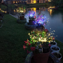 Încarcă imaginea în vizualizatorul Galerie, NOU - Set De 2 Lampi Solare, Tip Artificii, 8 Moduri De Iluminare, Rezistente la Intemperii, 120 LED
