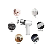 Încarcă imaginea în vizualizatorul Galerie, NOU - Mini Aspirator Portabil Pentru Masina, Reincarcare la USB + 3 Capete De Aspirare Diferite
