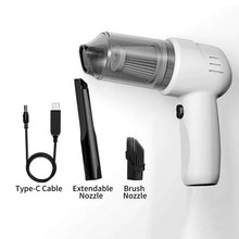 Încarcă imaginea în vizualizatorul Galerie, NOU - Mini Aspirator Portabil Pentru Masina, Reincarcare la USB + 3 Capete De Aspirare Diferite
