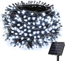 Încarcă imaginea în vizualizatorul Galerie, NOU - Instalatie De Craciun, Cu Incarcare Solara, LED-uri Mari, Rezistente La Intemperii, 500 LED, Alb Rece, 50m
