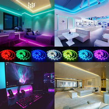 Încarcă imaginea în vizualizatorul Galerie, NOU - 2+2 GRATIS - Banda LED Multicolora, Cu Telecomanda Si Transformator, 300 LED, 20 m Lungime
