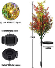 Încarcă imaginea în vizualizatorul Galerie, NOU - 1+1 GRATIS:Bradut cu Lumini RGB, Incarcare Solara, Panou Solar Inclus, Lumini Multicolore, 74 cm Inaltime
