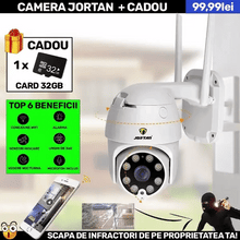 Încarcă imaginea în vizualizatorul Galerie, NOU - Camera Smart Color Jortan Surveillance® Wifi, IP Vizualizare Live Prin Aplicatie, Senzor de Miscare + CARD CADOU
