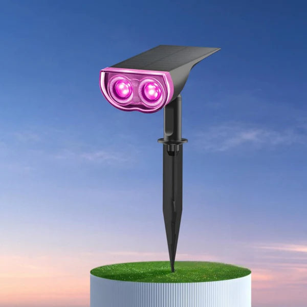 NOU - Lampa Solara RGB cu LED-uri Colorate, Panou Solar, Sistem de Prindere, 7 Culori, Pornire si Oprire Automata
