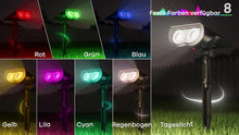 Încarcă imaginea în vizualizatorul Galerie, NOU - Lampa Solara RGB cu LED-uri Colorate, Panou Solar, Sistem de Prindere, 7 Culori, Pornire si Oprire Automata
