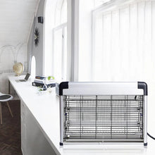 Încarcă imaginea în vizualizatorul Galerie, NOU - Capcana Electrica Pentru Insecte, Cu 2 Neoane UV, Putere 60W, Tavita Pentru Colectare
