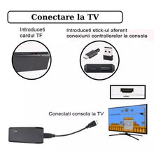 Încarcă imaginea în vizualizatorul Galerie, NOU - Consola jocuri tip stick, cu 10000 de jocuri incorporate, cu 2 controler wireless, iesire HDMI, se poate conecta la TV, Box/PC/Laptop/Proiector, negru
