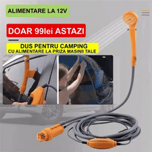 Încarcă imaginea în vizualizatorul Galerie, NOU - Dus Auto Electric, Pentru Camping, Conectare La Priza 12V, Cablu Cu Lungime De 5m
