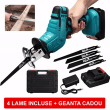 Încarcă imaginea în vizualizatorul Galerie, NOU - Fierastrau Tip Sabie ExpertGarden®, Pe Acumulatori 24V, 3000 RPM, 4 Lame, Geanta De Plastic Inclusa
