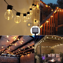 Încarcă imaginea în vizualizatorul Galerie, NOU - REDUCERE: Ghirlanda Luminoasa, Cu Incarcare Solara, 10 Becuri LED, Lumina Alb Cald, 8 Moduri De Iluminare, Control Prin Telecomanda, 5 m Lungime
