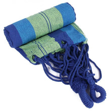 Încarcă imaginea în vizualizatorul Galerie, NOU - Hamac Pentru O Persoana, Din Bumbac Rezistent, Cu Bara De Lemn, 200x80 cm, Sac De Depozitare Inclus
