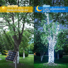 Încarcă imaginea în vizualizatorul Galerie, NOU - Instalatie De Craciun, Cu Incarcare Solara, 300 LED, Alb Rece, 30m, 1+1 CADOU
