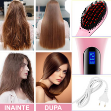 Încarcă imaginea în vizualizatorul Galerie, NOU - Perie Profesionala De Indreptat Parul Cu Ioni Si Afisaj LCD
