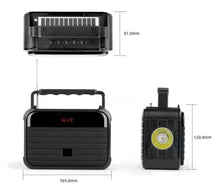 Încarcă imaginea în vizualizatorul Galerie, NOU - Radio Portabil cu Incarcare Solara Si Lanternă LED, Suport Telefon, Baterie 1200mAh, Functii Multiple
