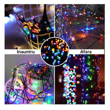 Încarcă imaginea în vizualizatorul Galerie, NOU - Instalatie De Craciun, Tip Rola, Cu 1000 LED-uri Mari, Interior sau Exterior, Rezistenta La Vreme Rea, 100 m, Multicolor
