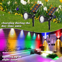 Încarcă imaginea în vizualizatorul Galerie, NOU - Spot LED cu Incarcare Solara, 7 LED-uri Puternice, Lumina Colorata, 7 Culori, Reglabil, Cu Suport de Fixare
