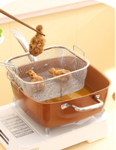 Încarcă imaginea în vizualizatorul Galerie, NOU - Tigaie Antiaderenta Multifunctionala, 5 Piese, Functie de Friteuza, Gatire La Aburi, 24 Cm + Capac
