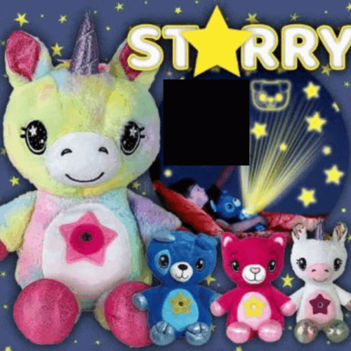 NOU - Unicorn De Plus, Cu Functie De Lampa De Noapte, Model Cer Instelat