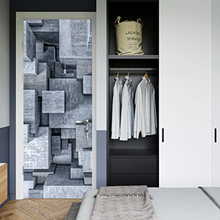 Încarcă imaginea în vizualizatorul Galerie, NOU:Autocolant decorativ pentru usa - 77 x 220 cm, Grey Blocks
