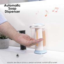 Încarcă imaginea în vizualizatorul Galerie, - Automatic Soap Dispenser - Dozator De Sapun Lichid Cu Senzor Automat, Lumina LED Si Sunet
