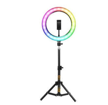 Încarcă imaginea în vizualizatorul Galerie, Lampa selfie RGB, diametru 26 cm, inaltime 180 cm
